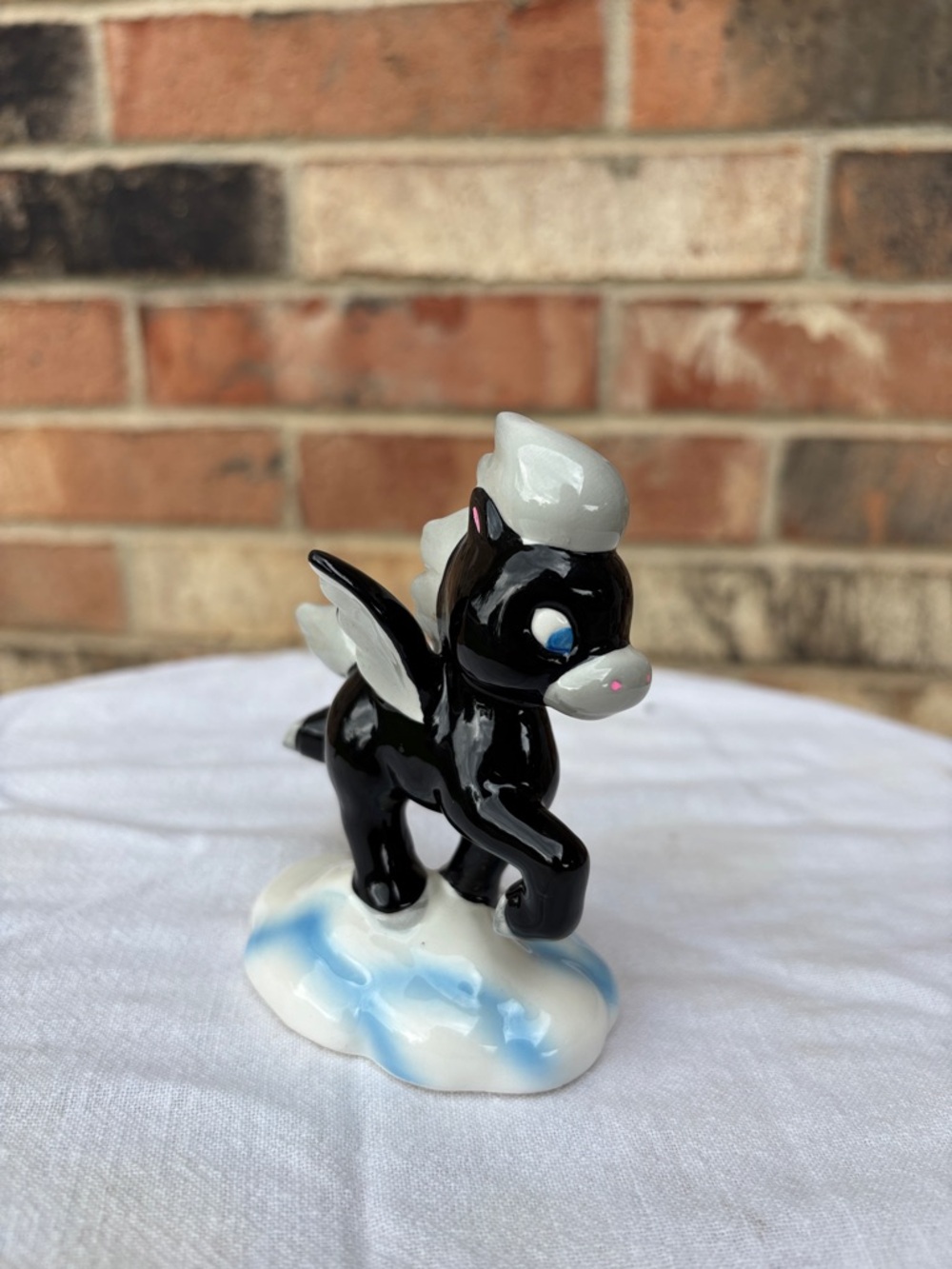 Disney Fantasia Baby Black & White Pegasus Porcelain Figurine